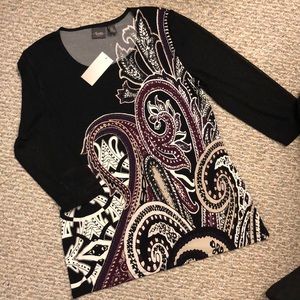 Chico’s Paisley Scoop Top